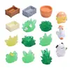 Pollitos de dibujos animados de primavera en pradera en miniatura para micro-paisajismo, decoraciones DIY para escenas de casas de muñecas, adornos para mini coches