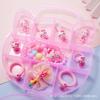 Joyas para niños, joyas de princesa, collar, horquillas para niñas, tocados, pulseras, anillos, pendientes, accesorios para el cabello de bebé, conjunto de caja de regalo