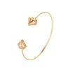 Pulsera Caliente Abierta Transfronteriza Moda Vintage Hoja Alas Lazo Pulsera Personalidad Temperamento Pulsera Geométrica