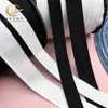 Cinta de Polipropileno de 1.0/1.5/2.0/2.5cm Negro y Blanco Patrón Sencillo y Doble Dobladillo Tira de Tela Decoración de Sombrero Accesorios Textiles para el Hogar