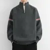 Suéter tejido con patrón TB de tres rayas, conjunto a juego para hombre y mujer, media cremallera, cuello alto, estilo vintage, otoño/invierno, venta al por mayor desde una fábrica transfronteriza
