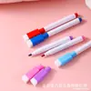 Marcador magnético borrable sin marcas cabeza cuadrada núcleo de color con pincel marcador de pizarra tablero de dibujo para niños bolígrafo de graffiti al por mayor
