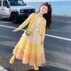 Conjunto de vestido único y hermoso para niñas, nueva colección 2026, impresionante vestido estilo pastel, vestido de princesa de otoño