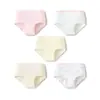 BalaoneBalabala Ropa Interior Infantil Tipo Algodón Calzones Tipo Boxeador para Niñas Pack de Cinco Pantalones Cortos de Cuatro Esquinas para Bebé
