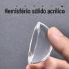 A exposição transparente acrílica da bola da resina contínua do hemisfério meia ornamenta a bola côncava-convexa da bola bola ampliada