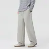 Nuevos Pantalones Casuales de Pierna Ancha para Hombre Otoño/Invierno 2026, Corte Holgado, Cintura con Lazo, Estilo Old Money, Largo hasta el Suelo, Sensación de Alta Gama
