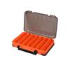 Caja de almacenamiento de cebo para pesca con 14 compartimentos de doble capa dividida, ABS, camarón de madera, placa de hierro, pez artificial, caja portátil para equipo de pesca Luya