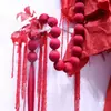 Adereços de Casamento Decoração de Tecido Colorida Cordão de Bolas Parede de Fundo de Janela Área de Assinaturas Decoração de Vitrine Decoração de Bolas Penduradas