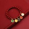 Pulsera de cinabrio del Dios de la Riqueza de cinco vías Pulsera del Dios de la Riqueza de cinco vías para hombre joyería de regalo para mujer año de nacimiento pulsera de cinabrio año del Dragón