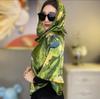 Lenço de Seda Novo Estilo Feminino Primavera e Outono Escritório Ar Condicionado Xale Verão Fino Presente para Mãe Meia-Idade e Idosos Lenço de Gaze Atacado