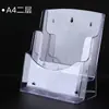 Portafolletos acrílico A4, expositor de escritorio, portafolletos, portaperiódicos/revistas transparente
