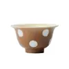 Taza de té redonda de estilo japonés Iino Kisetsu con lunares de caramelo, estilo antiguo, hecha a mano, para uso doméstico, degustación de té y disfrutar del aroma del té