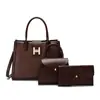 Popular Bolso de Hombro Versátil de Invierno, Bolso de Mano, Bolso Cruzado, Nuevo Set de Moda de Múltiples Piezas, Bolso Grande Tejido