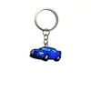 Chaveiro de Carro de Corrida Desenho Animado Carro Esportivo Pingente de Mochila Chaveiro de Borracha Macia PVC Chaveiro Anel de Chave