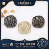Botões Pequenos de Metal Fragrantes Costurados à Mão com Recorte de Pena para Roupas, Casacos, Jaquetas Corta-Vento, Suéteres, Tricô