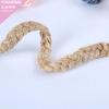 Cinturón tejido de cuerda de cáñamo al por mayor de fábrica hecho a mano DIY accesorios textiles decoración de cinta de algodón color cáñamo original trenzado