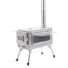 Estufa de casete para exteriores, estufa de camping portátil, estufa de leña, parrilla de barbacoa, estufa de chimenea, estufa de acero inoxidable para acampar en tienda