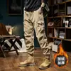 Pantalones Cargo Lavables Otoño Invierno Pantalones Casuales Retro Pantalones Largos Gruesos Cálidos Versátiles Modernos Resistentes al Desgaste Pantalones Jogger Cargo
