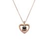 Agita el sonido del mismo collar 100 idiomas Te amo accesorios de cadena de clavícula al por mayor colgante de mujer de amor corto