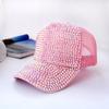 Sombrero de Red para Tiktok para Mujer Estilo Coreano Moderno Primavera Pedrería Sombrero de Malla Moderno Personalizado para Exterior Gorra con Visera para Mujer Sombrero para el Sol