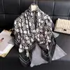 Pañuelo Cuadrado Grande de Seda Oblicua Estilo Británico 90 Estampado de Cebra Seda Moda Bufanda Chal Versátil