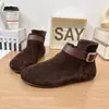 Otoño 2026 Nuevas Botas Planas de Moda con Cremallera Lateral Mate para Mujer Casual Retro Cómodas Versátiles Botines Cortos Birkenstock
