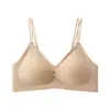 Tienda de 15 añosRopa interior dulce sin costuras para mujeres con senos pequeños, push-up, elevador, de soporte, sujetador cómodo con copa fija