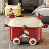 Caja de Almacenamiento de Juguetes para Niños, Caja de Almacenamiento para Ropa de Bebé en Dormitorio del Hogar, Caja de Almacenamiento de Gran Capacidad para Sala de Estar con Ruedas, Caja de Almacenamiento Linda y Divertida