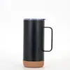 Nueva Taza Térmica de Acero Inoxidable 304 con Base de Corcho, Taza Térmica con Base Suave, Vaso Recto con Corcho, Taza de Oficina con Base de Corcho, Vaso Recto