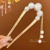 Horquilla China en Forma de U Súper de Hada, Nueva Horquilla Doble de Perlas en Forma de U Estilo Chino, Accesorio para el Cabello Hanfu Estilo Antiguo, Horquilla Simple y de Alta Gama para Mujeres