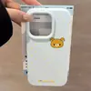 Capa de Celular Rilakkuma de Bolinhas Adequada para Apple 17Promax Iphone16 Nicho 14 Camada Dupla 13 Capa Rígida 12