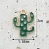 Accesorios de joyería diy aleación gota de aceite creativo divertido cactus en maceta estilo mori accesorios de joyería frescos llavero