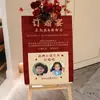 Placa de Boas-Vindas para Noivado, Placa Guia de Casamento, Fotos da Infância do Noivo e da Noiva, Sinalização de Direção Personalizada