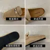 Mocasines de estilo retro con hebilla metálica para mujer, colección otoño 2026, mules sin cordones con suela blanda, versátiles y fáciles de llevar