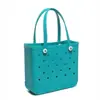 Bolsa de praia de EVA, bolsa de mão estilo europeu e americano, bolsa perfurada, bolsa de mão feminina, bolsa de armazenamento de grande capacidade, item quente da praia 2025