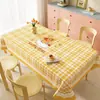Toalha de Mesa Desenho Animado, Sem Lavagem, Impermeável, à Prova de Óleo, Resistente ao Calor, Jogo Americano para Mesa de Jantar, Luxo Leve, Sensação de Alta Qualidade, Pano para Mesa de Centro Quadriculado Estilo Ins