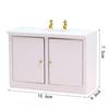 1:Casa de muñecas de 12 pulgadas, muebles en miniatura para baño, minimuebles, lavabo blanco.