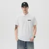 Ropa para Hombre Fengshe / Camisa POLO simple de corte holgado estilo americano para hombre, de manga corta, con cremallera, cuello camisero y artesanía de silicona 3D