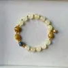 Pulseira de Cristal Topázio, Pedra Olho de Tigre Dourado, Pulseira de Luxo Leve, Pulseira Retro de Ágata Vermelha Lótus, Atacado para Namoradas