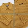 Camisa de manga larga con bordado de letras retro americanas para hombre y mujer, estilo informal de gran tamaño y gran sentido de la moda para parejas.