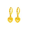 Brincos dourados de areia brincos de nicho de alta qualidade para mulheres, duradouros, não desbotam, brincos de franja de metal amarelo de imitação, acessórios de cobre transfronteiriços