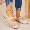 Zapatos Planos Redondos de Verano 2026 Estilo Nuevo Malla Superior Casual para Mujer Sin Cordones Cómodos Comercio Exterior
