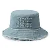 Sombrero de Pescador de Moda Estilo Japonés con Protección Solar, Sombrero de Pescador de Mezclilla Vintage con Borde Deshilachado Lavado, Sombrero Versátil para el Sol en Exteriores
