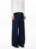 Muxi Clothing Marca de Moda Americana High Street Diseño Plisado Desestructurado Corte Limpio Pantalones Casuales Pantalones de Pierna Recta Ropa de Trabajo