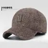 Gorro de Invierno para Hombre de Mediana Edad y Ancianos, Gorra de Béisbol Cálida para Papá, Gorro de Algodón con Protección para las Orejas para Abuelo
