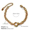 Pulsera de Moda Europea y Americana Collar de Oro de 18K Cadena en Forma de O Collar de Cristal Pulsera de Perlas Collar de Circonita Joyería de Acero Inoxidable