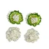 Cuentas Tubulares de Lujo Ligero Vintage Flor Hueca Margarita Pendientes DIY Tachuelas Clips Laterales Funda de Teléfono Decoración de Flor para Zapatos Accesorios