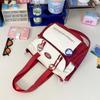 Bolso de mano de diseño exclusivo para estudiante chica, bolso cruzado para tutorías de estudiante de preparatoria, bolso grande para clase de estudiante de secundaria
