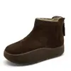 Botas de Nieve para Mujer 2026 Nuevo Otoño Merade Estilo Occidental Suela Gruesa Alargadoras Botines Cortos para Mujer