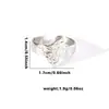 Anillo Hueco de Acero de Titanio con Forma de Corazón Estilo Francés, Lujo Ligero con un Toque de Alta Gama, Chapado en Oro de 18 Quilates, Anillo de Acero Inoxidable Único y Versátil